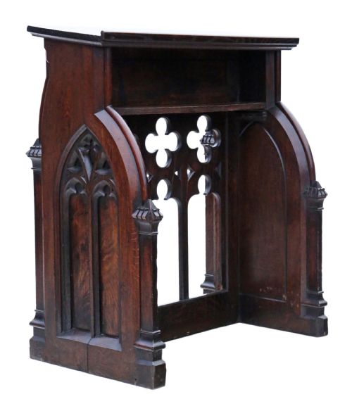 fig 1. Gothic carved oak lectern