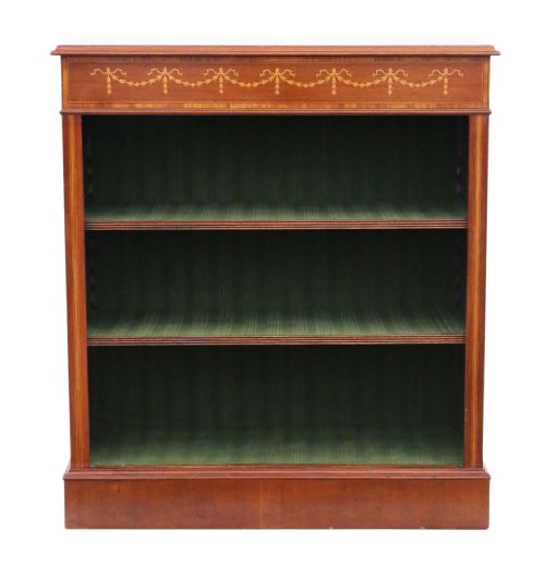 fig 1. Victorian inlaid mahogany adjustable bookcase
