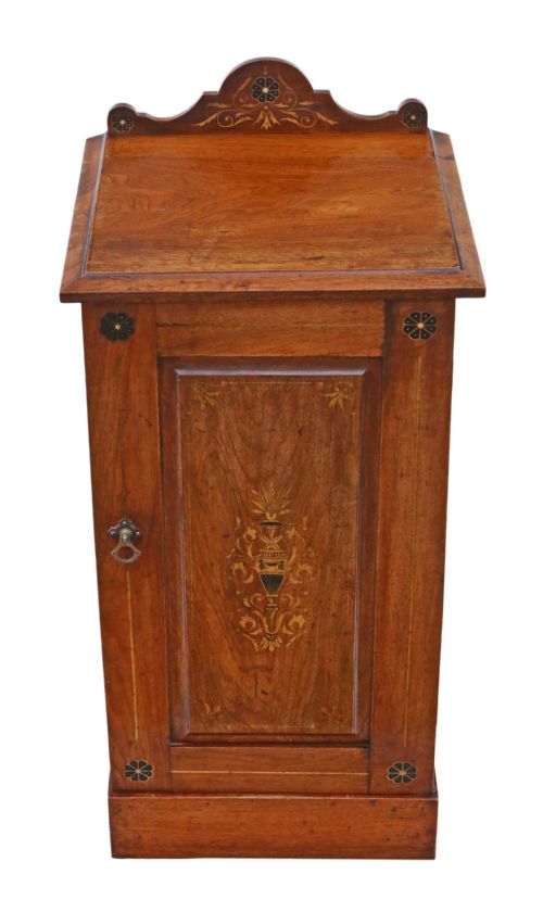 fig 1. Victorian decorated ash bedside table