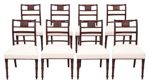 Georgian Set of 8 Mahogany Dining Chairs