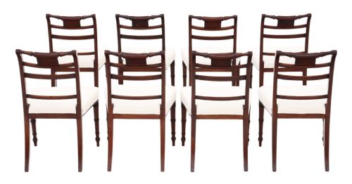 fig 1. Georgian set of 8 mahogany dining chairs