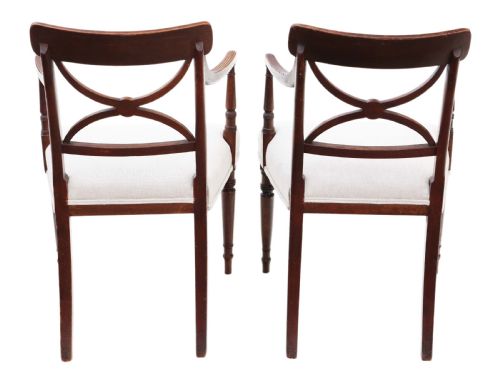 fig 1. Pair of Regency X back carver chairs