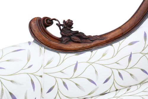 fig 1. Victorian carved walnut chaise longue