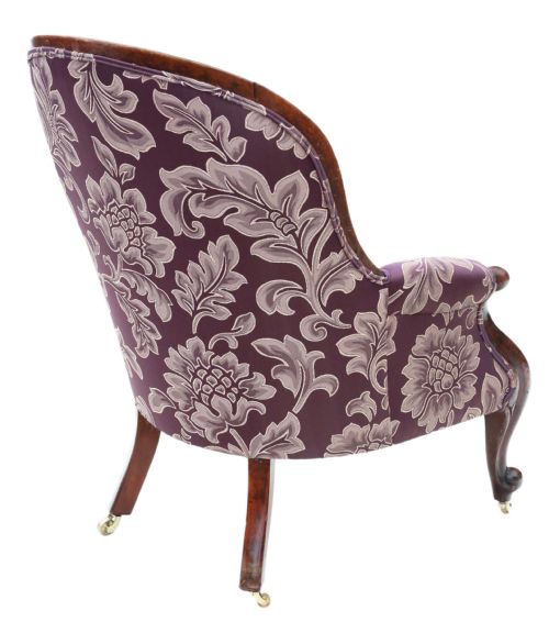 VICTORIAN MAHOGANY SPOON BACK ARMCHAIR - ADDITIONAL PHOTO 3