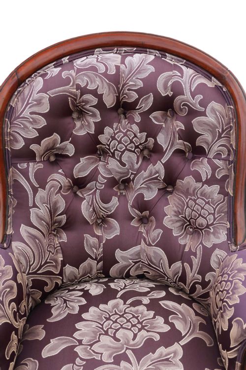 VICTORIAN MAHOGANY SPOON BACK ARMCHAIR - ADDITIONAL PHOTO 7