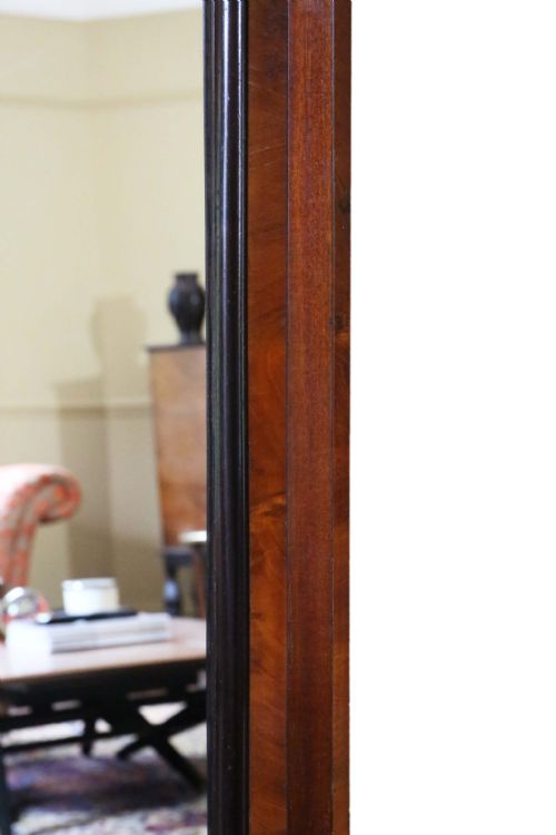 fig 2. Large 19th Century mahogany full height wall mirror
