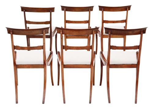 fig 1. Set of 6 Regency faux rosewood dining chairs