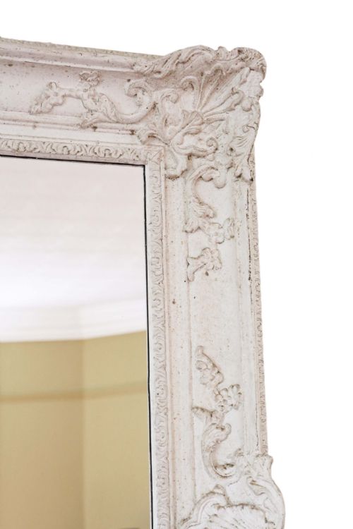 LARGE NATURAL GESSO OVERMANTLE MIRROR - ADDITIONAL PHOTO 2
