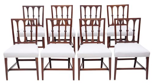 Set of 8 Georgian Mahogany Dining Chairs