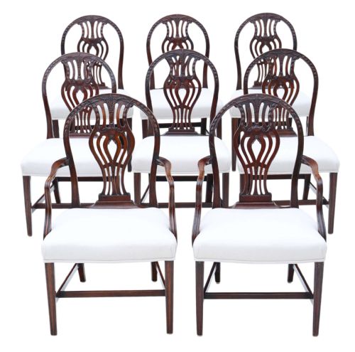 Set of 8 Georgian Mahogany Dining Chairs