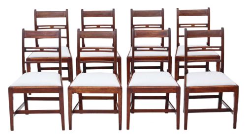 Set of 8 Georgian Mahogany Dining Chairs