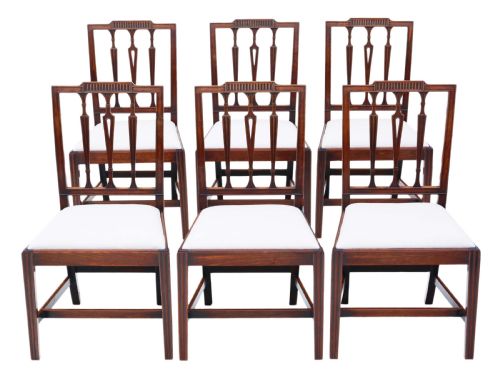Set of 6 Georgian Mahogany Dining Chairs