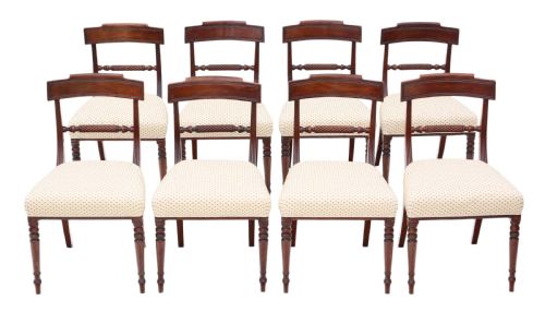 Set of 8 Georgian Mahogany Dining Chairs