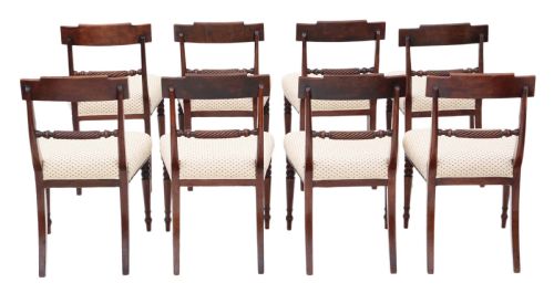 fig 1. Set of 8 Georgian mahogany dining chairs