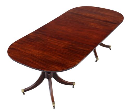 fig 1. Mahogany extending pedestal dining table