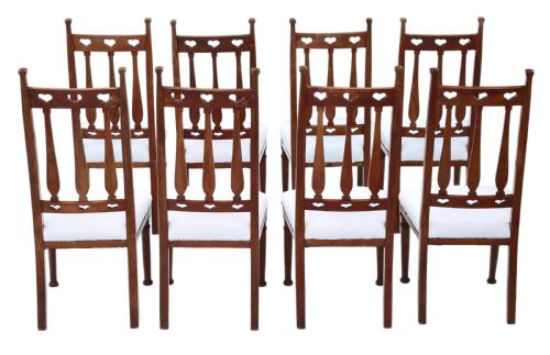 fig 1. Set of 8 mahogany Art Nouveau dining chairs