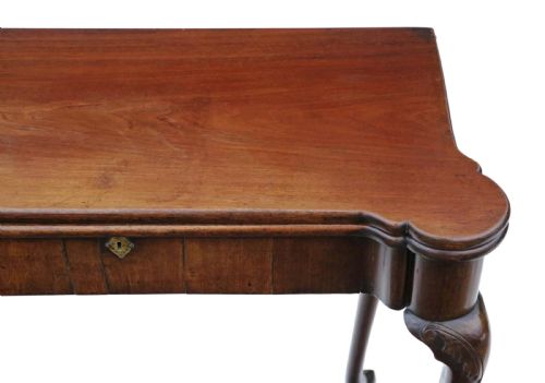 GEORGIAN INLAID MAHOGANY FOLDING CARD TABLE - ADDITIONAL PHOTO 3