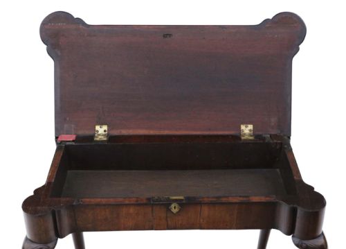GEORGIAN INLAID MAHOGANY FOLDING CARD TABLE - ADDITIONAL PHOTO 11