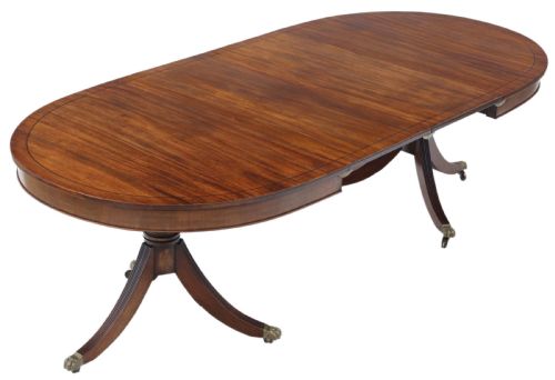19th Century Mahogany Extending Pedestal Dining Table