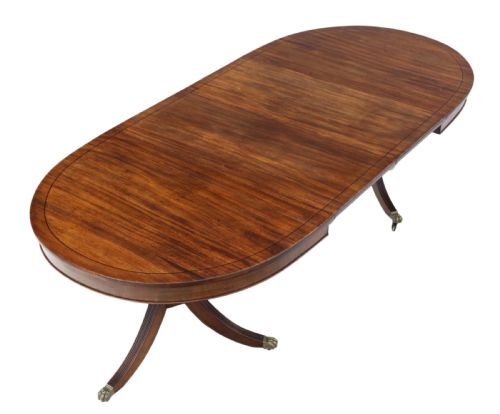 fig 1. 19th Century mahogany extending pedestal dining table