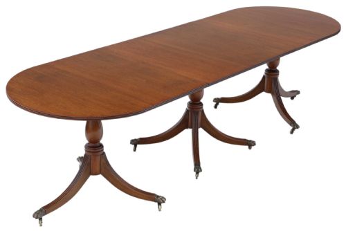 Mahogany Extending Pedestal Dining Table