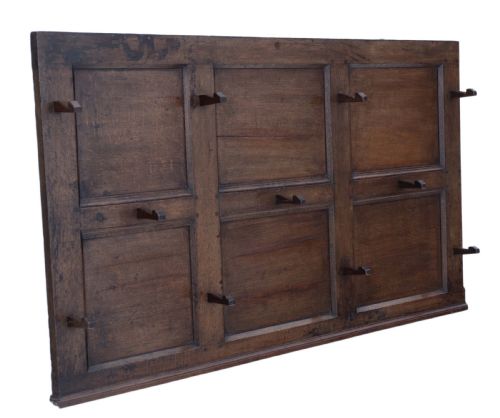 Georgian Oak Wall Hall, Coat or Hat Stand