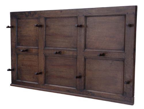 fig 1. Georgian oak wall hall, coat or hat stand