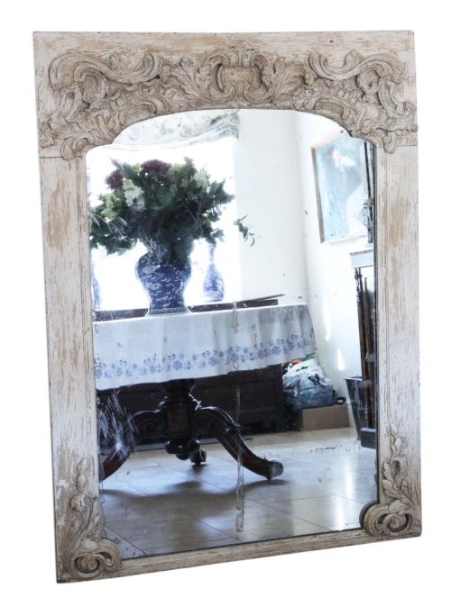 Large Painted Chateau Overmantle Wall Mirror