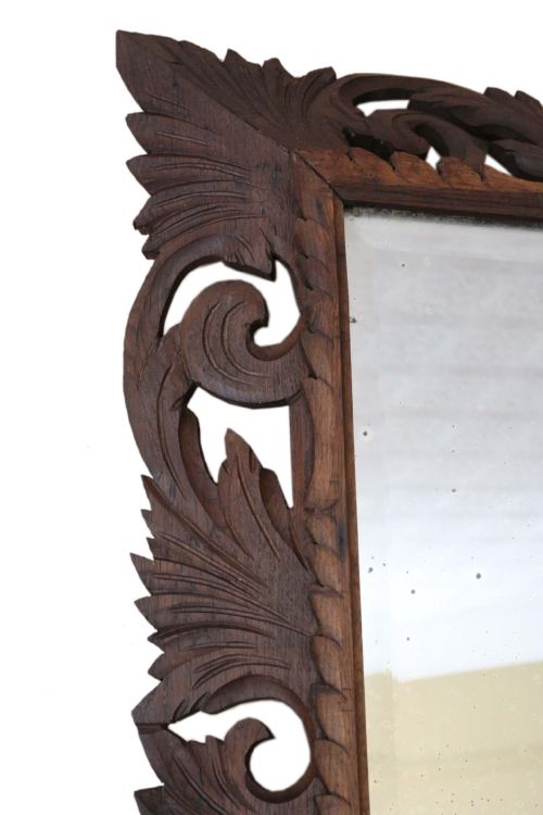 fig 1. Florentine carved Padauk wall mirror
