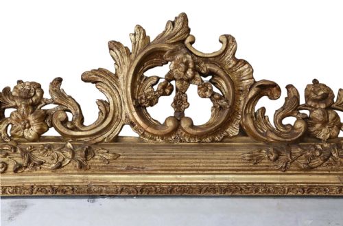 fig 1. 19th Century large gilt wall overmantle mirror