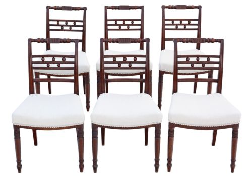 Set of 6 Georgian Mahogany Dining Chairs