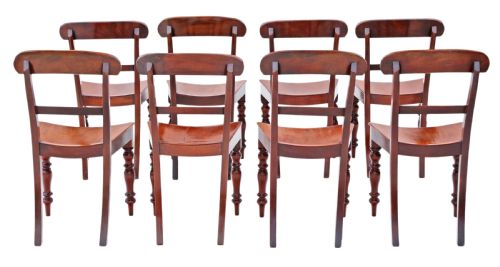MATCHED SET OF EIGHT MAHOGANY KITCHEN DINING CHAIRS - ADDITIONAL PHOTO 1