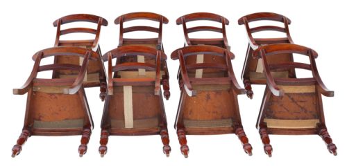 MATCHED SET OF EIGHT MAHOGANY KITCHEN DINING CHAIRS - ADDITIONAL PHOTO 2
