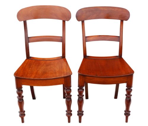 MATCHED SET OF EIGHT MAHOGANY KITCHEN DINING CHAIRS - ADDITIONAL PHOTO 3