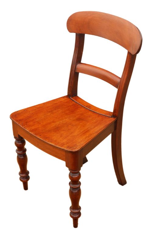 MATCHED SET OF EIGHT MAHOGANY KITCHEN DINING CHAIRS - ADDITIONAL PHOTO 5