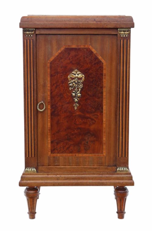 fig 1. French Empire style inlaid bedside table