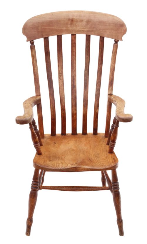 fig 1. Victorian elm and beech Grandad Windsor chair