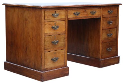 Victorian Mahogany Twin Pedestal Desk
