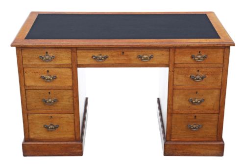 fig 1. Victorian mahogany twin pedestal desk