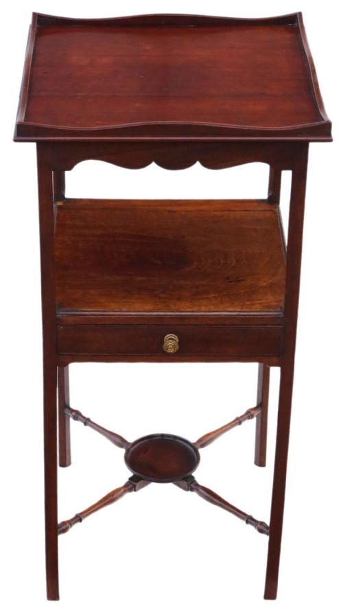 Georgian Mahogany Washstand Bedside Table