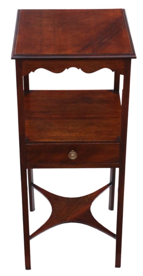 Georgian Mahogany Washstand Bedside Table