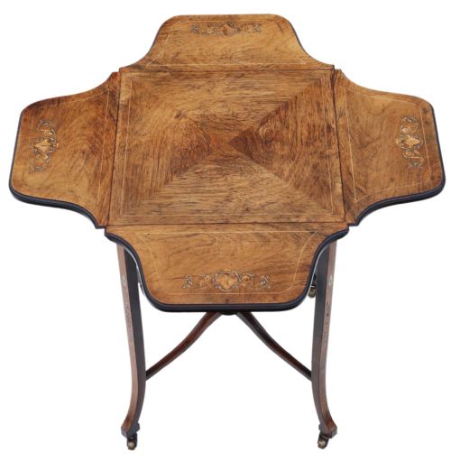 fig 1. Folding inlaid marquetry centre table