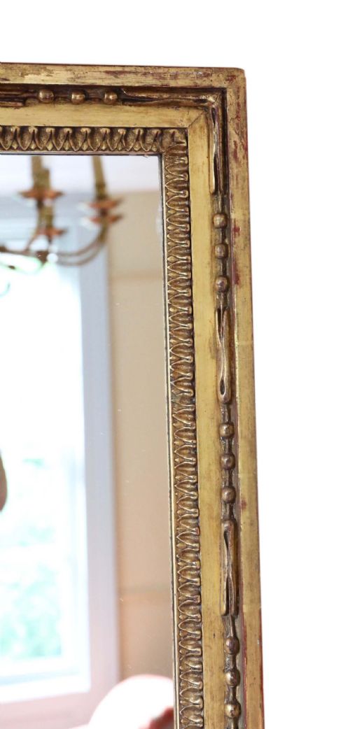 LARGE 19TH CENTURY GILT OVERMANTLE WALL MIRROR - ADDITIONAL PHOTO 2