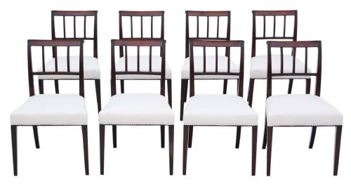 Set of 8 Georgian Mahogany Dining Chairs