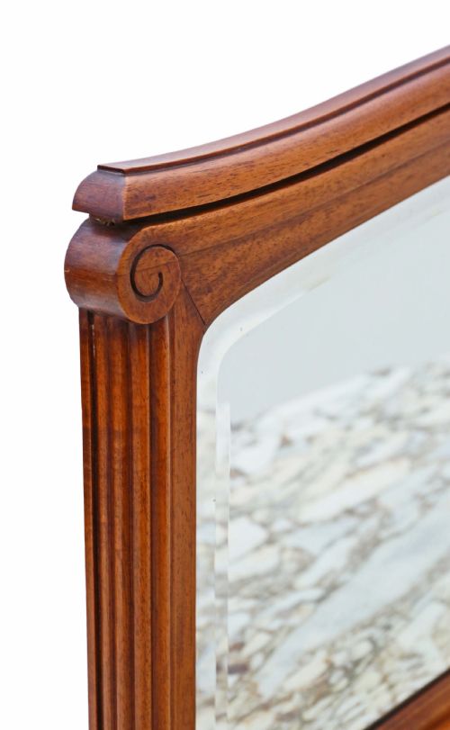 fig 1. French marble and walnut mirror back sideboard