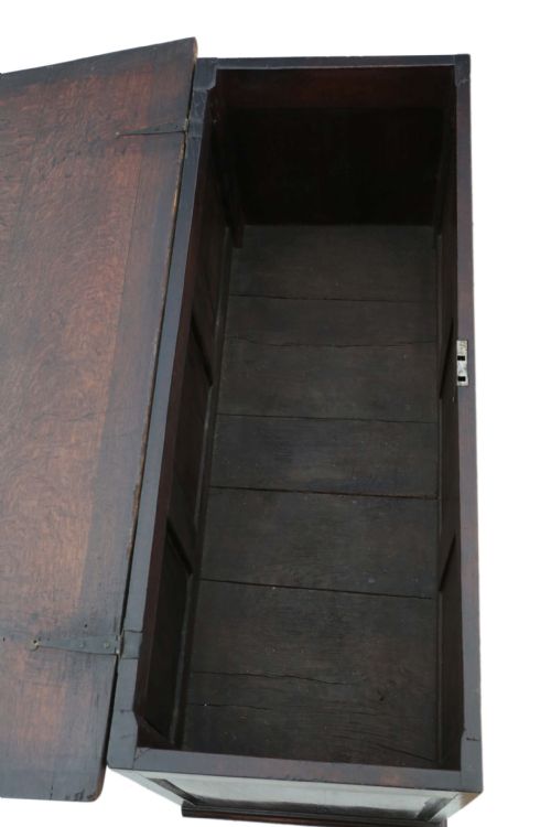 GEORGIAN OAK MULE CHEST COFFER - ADDITIONAL PHOTO 6