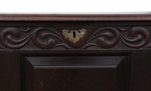 GEORGIAN OAK MULE CHEST COFFER - ADDITIONAL PHOTO 8