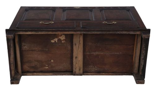 GEORGIAN OAK MULE CHEST COFFER - ADDITIONAL PHOTO 10