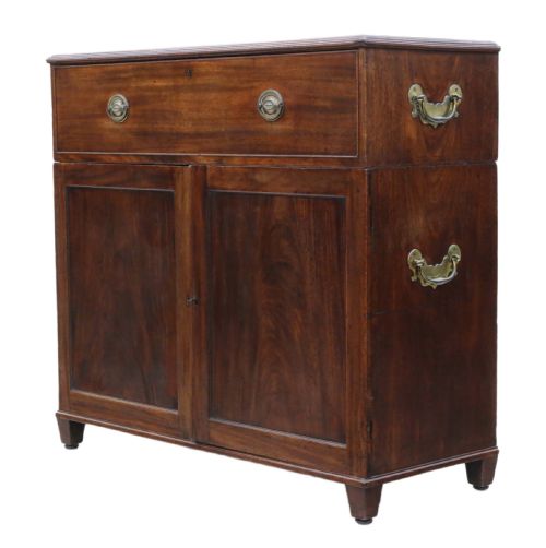 19TH CENTURY MAHOGANY CAMPAIGN CHEST OF DRAWERS - ADDITIONAL PHOTO 3