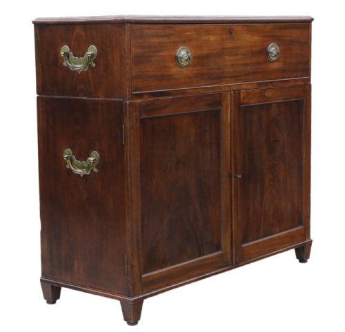 19TH CENTURY MAHOGANY CAMPAIGN CHEST OF DRAWERS - ADDITIONAL PHOTO 7